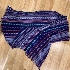 Navy blue printed scarf